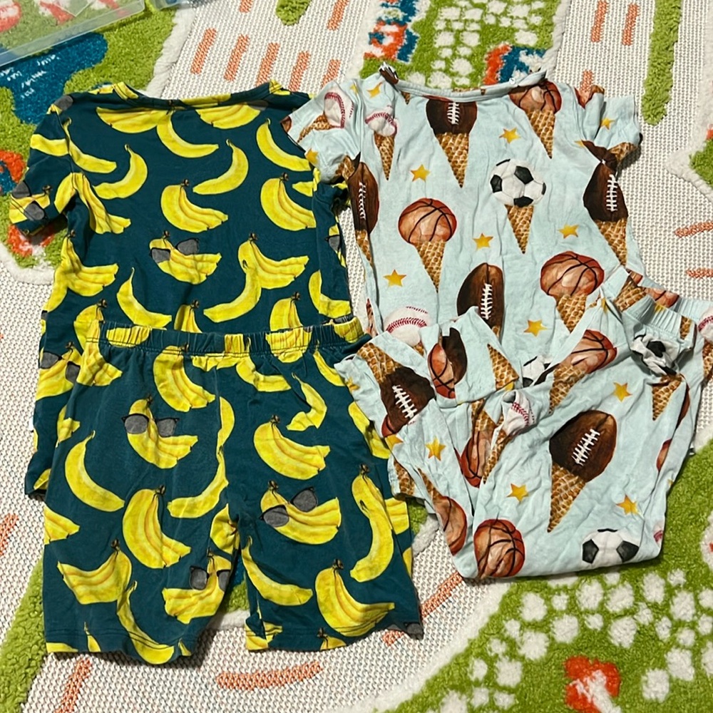 GUC 2 pairs pajamas Posh Peanut size  3T bamboo